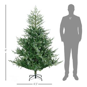 Albero di Natale Artificiale da 1,8 m con 795 Rami, Base in Acciaio ad Apertura Automatica e Facile da Modellare, Decorazione Festiva - Product Image 6