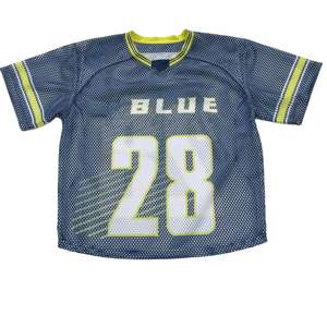 T-shirt en jersey mesh à col rond, coupe ample, imprimé sérigraphié, style streetwear, col côtelé personnalisé, en polyester, pour homme - Product Image 1