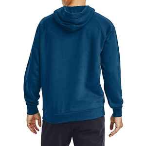 Wholesale Breathable Men's Zipper Hoodies Customized Solid Color with Print Pattern Latest Style with Comfortable Hooded Collar - Product Image 4