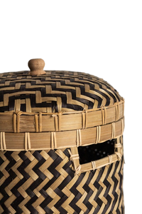 Cesta de Bambú Hecha a Mano, Caja de Almacenamiento Grande para Artículos del Hogar, Organizador de Cocina Tejido, Decoración para el Hogar y Jardín, Juego de Baño - Product Image 4