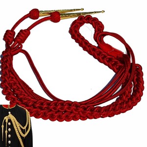 Braided Mylar Golden Aiguillette with Golden Tips For Uniform Or <b>Costume</b> - Product Image 2