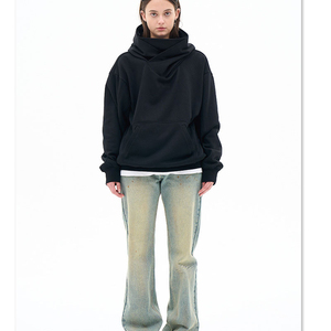 Dernier modèle d'hiver : Sweat à capuche personnalisé en tissu tissé vintage avec logo, unisexe, haute qualité, 100 % coton pour homme - Product Image 1