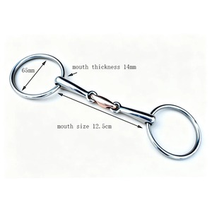 Producto Ecuestre: Bocado de Anillas de Acero Inoxidable para Caballo con Eslabón Elíptico de Cobre - Product Image 3