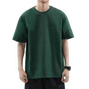 Camiseta Casual de Manga Corta para Hombre, Ultra Suave, Tejida, 100% Algodón, Corte Cuadrado, Tallas Grandes, Color Sólido, 190g, Camisetas Lisas - Product Image 2