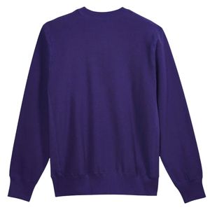 เสื้อสเวตเชิ้ตคอกลมคลาสสิกสำหรับผู้ชาย สีม่วง ผ้าฝ้ายพรีเมียม แขนยาว สวมใส่สบาย เหมาะสำหรับทุกวัน สไตล์สตรีทแวร์ - Product Image 2