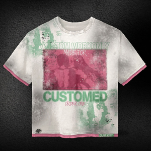 Custom Work Only Printed T-Shirt Men Short Sleeve O-Neck Cotton Casual Fit With Contrast Trim Pattern Design - Product Image 1