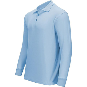 Chemise unisexe à manches longues, motif uni, tissu tricoté, 100% coton - Product Image 5