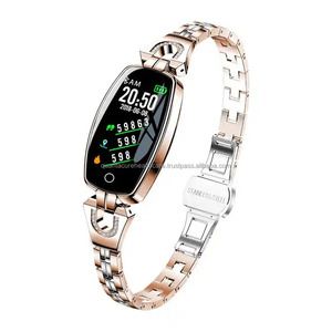 Vente chaude De Luxe Femmes HS4 H8 Montre Intelligente Étanche En Acier Inoxydable Bracelet TFT Fitness Affichage Moniteur De Fréquence Cardiaque Tactile - Product Image 2