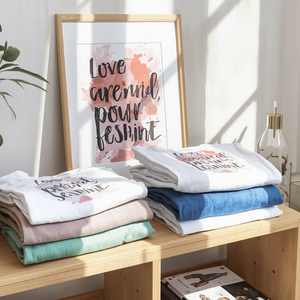 เสื้อยืดผู้หญิง ผ้าฝ้าย แขนสั้น สไตล์ลำลอง แบบพื้นฐาน พร้อมบริการรับผลิตแบบ OEM ODM - Product Image 3