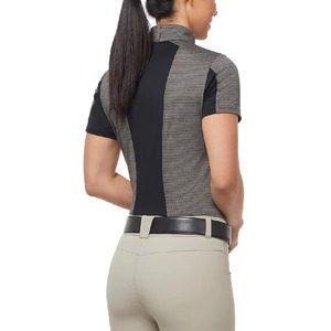 High Quality Women's Short Sleeve Horse Riding Show Shirt Direct Factory Made Custom Women <b>Equestrian</b> Horse Riding Show Shirts - Product Image 2
