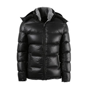 Nouvelle arrivée, veste d'hiver rembourrée pour homme, logo personnalisé en gros, noir, rembourrage chaud, veste rembourrée pour homme, vêtements d'extérieur - Product Image 1