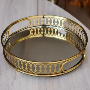 Bandeja de Metal de Lujo para Comida, Diseño Ecológico, Creativa para Restaurantes, Hoteles o Familias, para Pastel y Fruta - Product Image 4