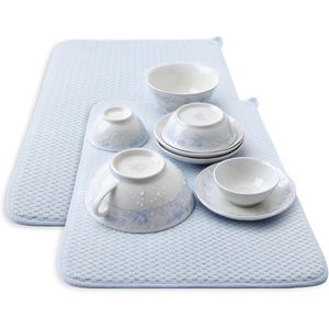 Paquete de 2 Tapetes de Microfibra XXL de 24x17 Pulgadas para Secar Platos, Super Absorbentes, Toallas para Fregadero de Cocina, Artículos Multiusos para el Hogar - Product Image 2
