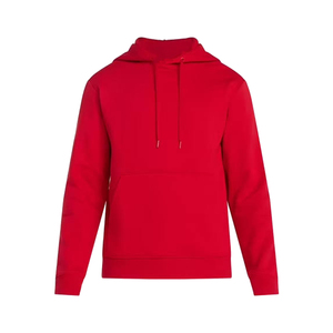 Men's Red Hooded Sweatshirt Solid Color Casual Autumn Wear French Terry <b>Knitted</b> Breathable 100% Cotton Custom Logo - Product Image 1
