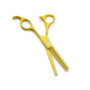 Ciseaux à effiler les cheveux Morje Surgical MS-TS-0002 jaunes, 28 dents, lame en acier inoxydable tranchante, pour droitiers, manche long en acier inoxydable - Product Image 6