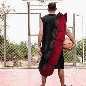 กระเป๋าใส่ลูกบาสเก็ตบอลคุณภาพสูง กระเป๋ากีฬาใส่ลูกฟุตบอลและอุปกรณ์เสริม มีช่องเก็บของด้านหน้าสองช่อง กระเป๋าใส่บาสเก็ตบอลสำหรับขาย - Product Image 6