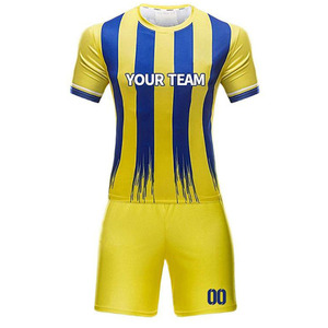 Conjunto de Uniforme de Fútbol Sublimado Personalizado 100% Poliéster, Secado Rápido, Transpirable, Camiseta y Pantalones Cortos, Ropa Deportiva OEM Unisex - Product Image 2