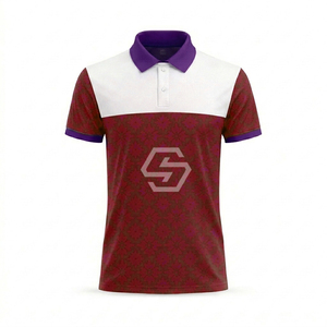 Chemises polo pour hommes avec impression par sublimation OEM, chemises polo de golf personnalisées, séchage rapide, 100% polyester respirant, logo personnalisé - Product Image 6