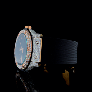 Reloj Mecánico de Lujo con Diamantes, Movimiento Automático, Acero Inoxidable, Hecho a Mano con Moissanita, Joyería de Belleza Personalizada - Product Image 3