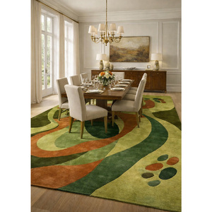 Alfombras y Tapetes 100% Lana Hechos a Mano, Alfombra de Lana Suave para Hogar, Lavandería, Comedor, Oficina - Product Image 4