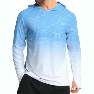 เสื้อฮู้ดตกปลาแบบซับลิเมชั่น ผลิตจากโรงงานดั้งเดิม โพลีเอสเตอร์ 100% พิมพ์ลายด้วยความร้อน ปรับแต่งสีและโลโก้ได้รวดเร็ว - Product Image 4