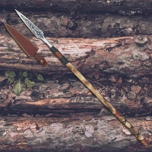 Hacha Forjada a Mano con Hoja de Acero de Alto Carbono y Mango de Madera de Palisandro, Lanza Medieval Lista para la Batalla, OEM Industrial, DIY - Product Image 1