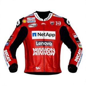 Andrea Dovizioso MotoCP <b>Racing</b> <b>Jacket</b> Rucati Custom Motorsport Vintage Style Cowhide Kangaroo Leather <b>Jacket</b>/Chaqueta - Product Image 1