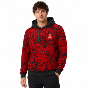 Sweat-shirt de sport pour homme personnalisé par sublimation, imprimé graphique rouge, pull d'entraînement, sweat-shirt de gym respirant, sweat-shirt d'entraînement athlétique - Product Image 3
