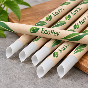 Pajitas de Papel Biodegradables ECOREV de 200 mm, 8 mm de Diámetro Interior, Estilo Minimalista para Regalos - Product Image 6