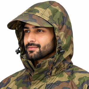 Traje Impermeable para Hombre, 2 Piezas, Chaqueta con Capucha y Pantalones, Ropa de Trabajo para Motocicleta y Actividades al Aire Libre, OEM, ODM, Logotipo Personalizado, Proveedor Mayorista, Fábrica - Product Image 5