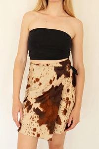 Women Customized Natural Cowhide Leather Skirt <b>High</b> Quality Premium Eco-Friendly Winter Season Formal <b>Knee</b>-Length Skirt - Product Image 5