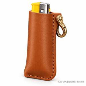 Étui à briquet en cuir PU personnalisé avec porte-clés – Vente en gros - Product Image 2