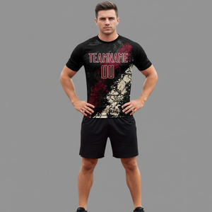 Conjunto de Uniforme Deportivo Personalizado de Alta Calidad, Transpirable, para Equipos de Fútbol, con Impresión por Sublimación, Corte Automatizado, Estilo Corto - Product Image 4