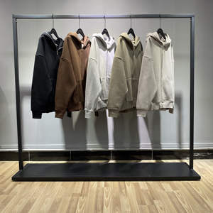 Sweat à capuche en pur coton à la mode Pull en pur coton 350 g/m² avec étiquette personnalisée - Product Image 1