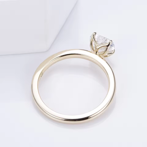 Heart Cut Diamond Engagement Ring 9K Yellow Gold Prong Setting Classic Style Women's Fine Jewelry - Product Image 3