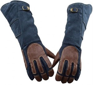 Professional Impact Welding Leather <b>Gloves</b> Fireproof Kevlar Stitched Long Gauntlet Industrial Work <b>Gloves</b> USA Trend 2026 - Product Image 4