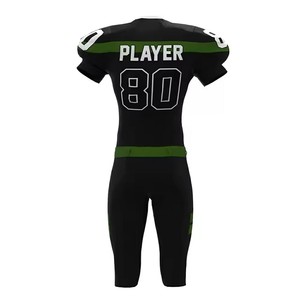 Uniformes de Fútbol Americano Personalizados y Transpirables, Impresión por Sublimación Completa, 100% Poliéster, Conjunto con Número de Jugador, OEM ODM - Product Image 1