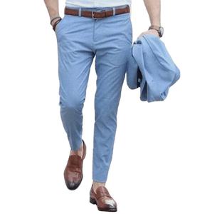 Nuevos Pantalones de Vestir a Rayas para Hombre, Corte Slim Fit, Formales de Negocios, Casuales de Oficina, Diseño Elegante y Moderno, OEM ODM - Product Image 1