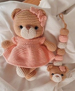 Meilleure Vente : Jouet Girafe au Crochet Écologique et Non Toxique, 5 Pièces, Attache-Sucette Animal, Poupée Amigurumi Éducative pour Enfants de 5 à 7 Ans - Product Image 2
