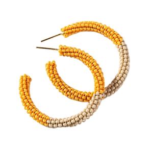 Pendientes de acero inoxidable elegantes al por mayor para mujer, joyería de moda, pendientes de lazo con cuentas para niñas de la India - Product Image 4