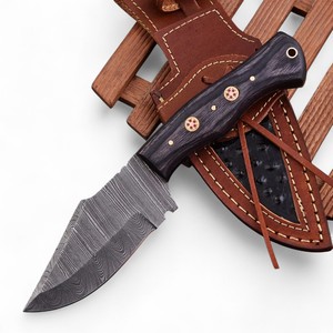 Couteau de chasse Skinner à lame fixe en acier Damas forgé, pleine longueur, ultra-affûté, pour camping et activités extérieures, industriel/extérieur, ODM/OEM, DIY - Product Image 1