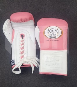 Guantes de Boxeo Profesionales Personalizables, Sin Boxeo No Hay Vida, con Cordones, Cuero Vacuno de Primera Calidad, Acolchado Grueso de 4 Capas, Gran Venta - Product Image 1