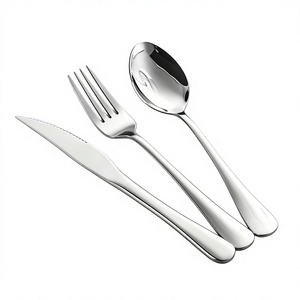 Ensemble de <span class=keywords><strong>couverts</strong></span> classiques ST, finition argentée, gravés, en acier inoxydable, fourchettes, cuillères, couteaux, vaisselle métallique, collection classique, meilleures ventes - Product Image 1