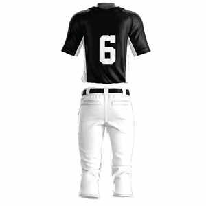 Low MOQ Custom Printing Blank Baseball Jersey Shorts Set Moisture Wicking Quick-Dry Soft Touch Anti-Bacterial 100% Polyester - Product Image 4