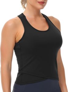 Camiseta sin mangas transpirable de poliéster y rayón para mujer, 180g, al por mayor, lisa, de color sólido, mezcla triple, de algodón, ajuste personalizado - Product Image 5
