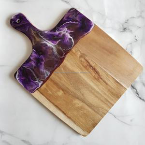 Tabla de cortar de resina epoxi de madera personalizada, epoxi de queso charcutería para el hogar de Falak World Export - Product Image 1