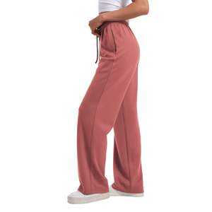 Pantalon évasé vierge en coton 240 g/m² à taille élastique, coupe skinny unisexe, longueur genou, idéal pour l'hiver - Product Image 5