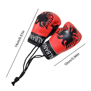 Customizable Leather Mini Boxing Gloves Adjustable Wrist Strap for <b>Car</b> <b>Mirror</b> Hanging Promotional Use-Breathable Quick Dry All - Product Image 5
