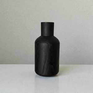 Vases en bois faits à la main, minimalistes, rustiques, uniques, en bambou, écologiques, décoratifs, style Wabi Sabi Japandi, noyer, charbon de bois, pour le sol - Product Image 6