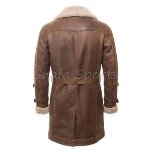 Winter <b>Jacket</b> All Weather Winter Warm Thick Sheepskin Lamb Fur Long <b>Shearling</b> Leather <b>Jacket</b> <b>Men</b> With Fur Design Comfortable - Product Image 2